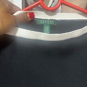 Lauren Ralph Lauren Black and Cream Sweater
